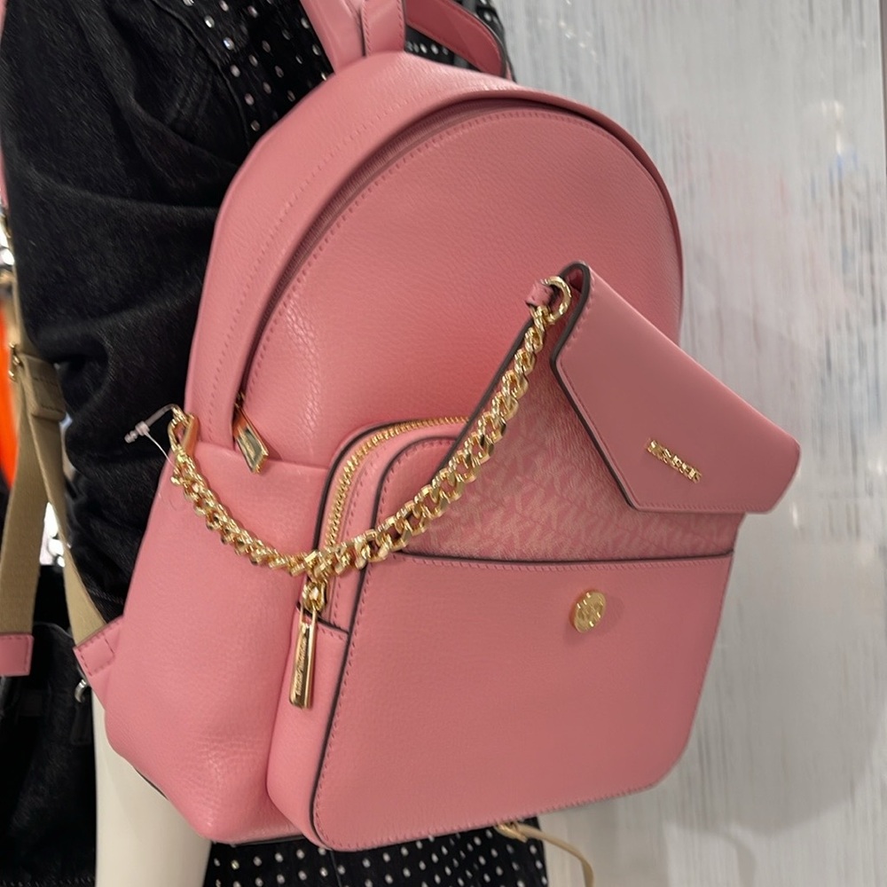 MICHAEL KORS Maisie Medium Pebbled Leather 2-in-1 Backpack
Carnation 
NWT